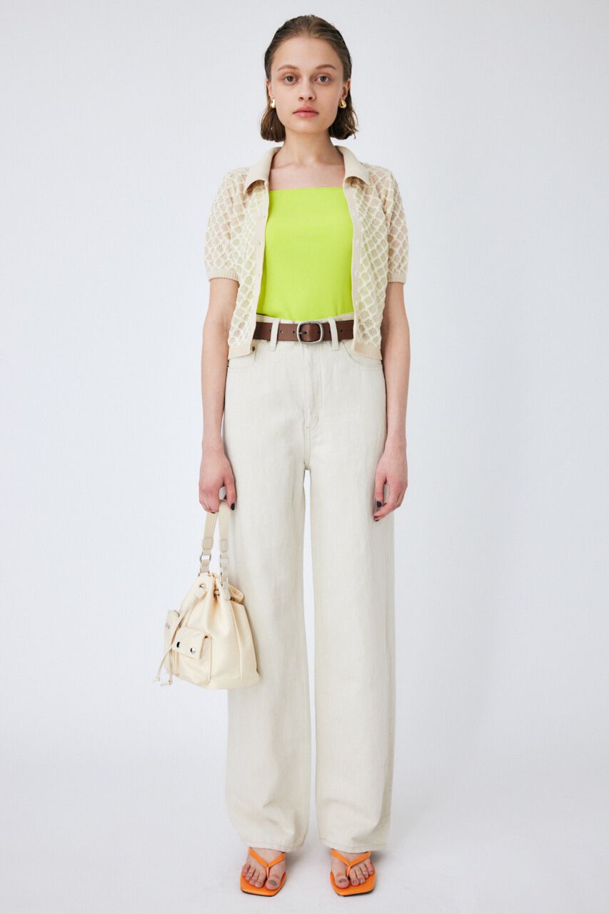 MOUSSY「OPENWORK KNIT POLO」|ニット・セーター|