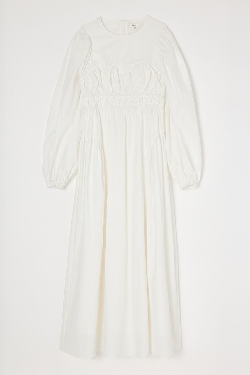 MOUSSY「BUSTIER GATHER ロングドレス」|ワンピース|O/WHT1