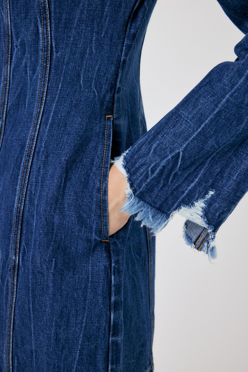 MOUSSY「SCOOP NECK DENIM ミニドレス」|ワンピース|