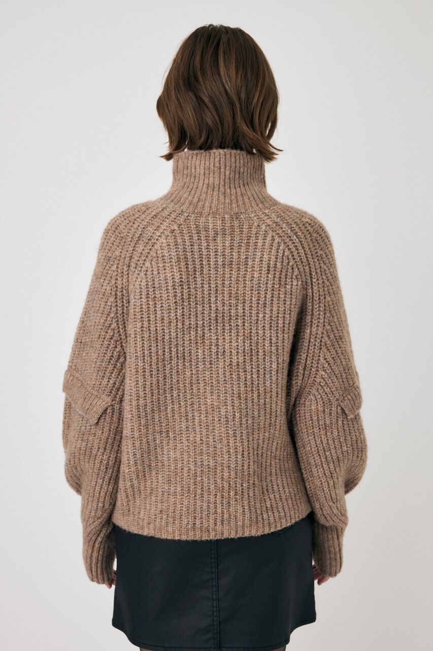 MOUSSY「ASYMMETRIC HALF ZIP プルオーバー」|ニット・セーター|