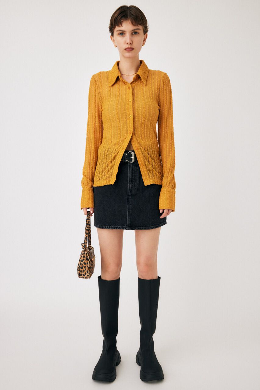 MOUSSY「DENIM ミニスカート」|スカート|BLK