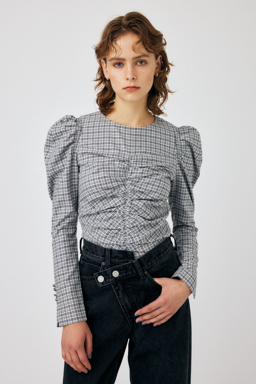 MOUSSY「PUFF SLEEVE GATHER ブラウス」|シャツ・ブラウス|