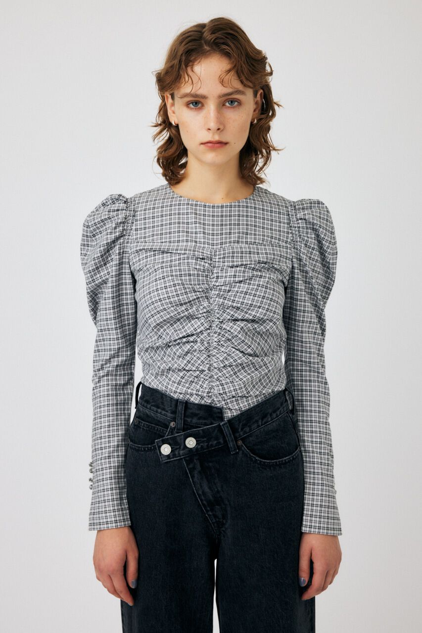 MOUSSY「PUFF SLEEVE GATHER ブラウス」|シャツ・ブラウス|