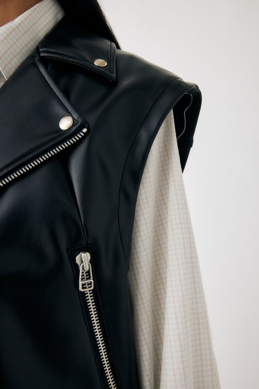 MOUSSY「FAUX LEATHER DETACHABLE ジャケット」|その他|