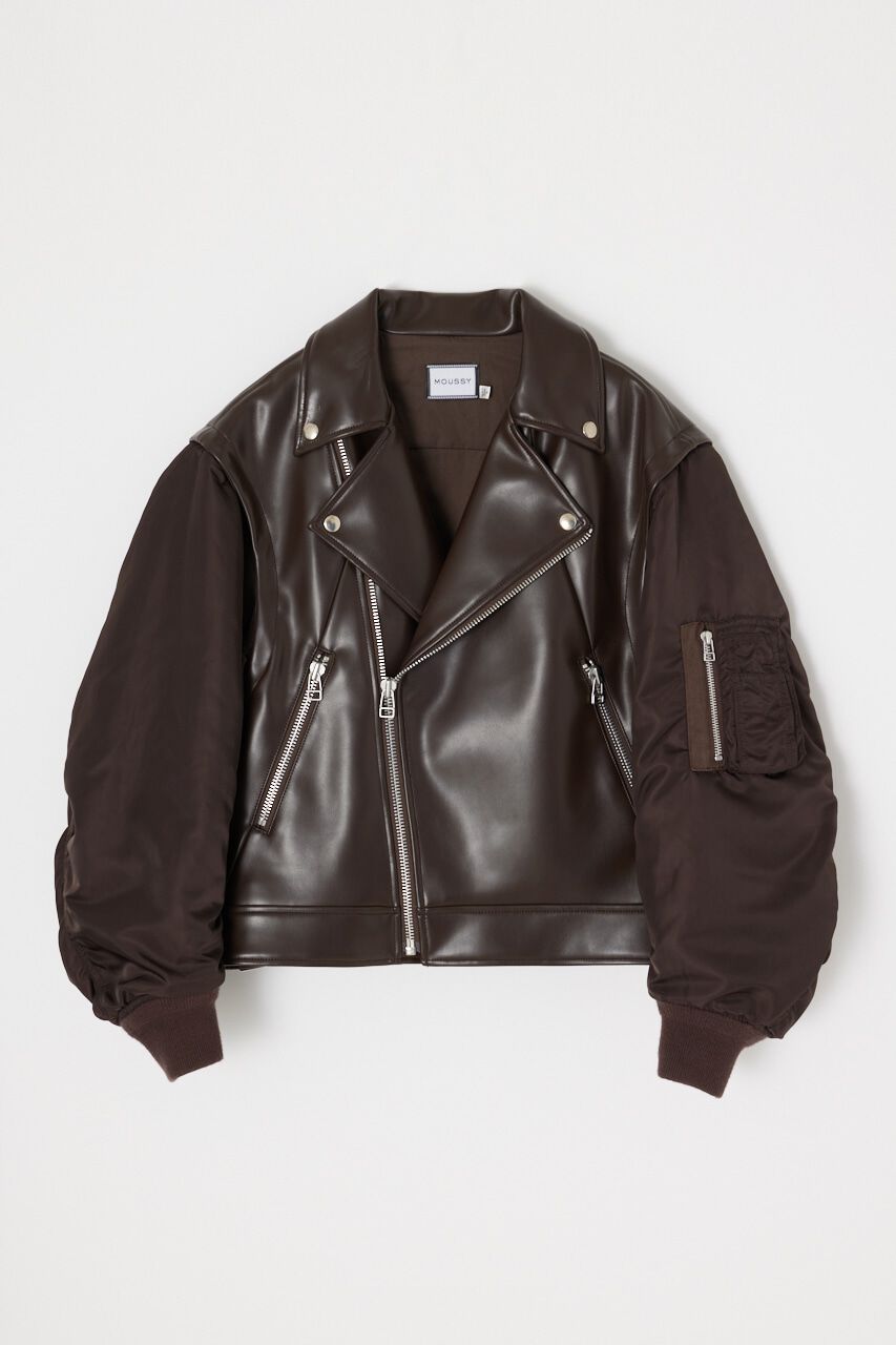 MOUSSY「FAUX LEATHER DETACHABLE ジャケット」|その他|