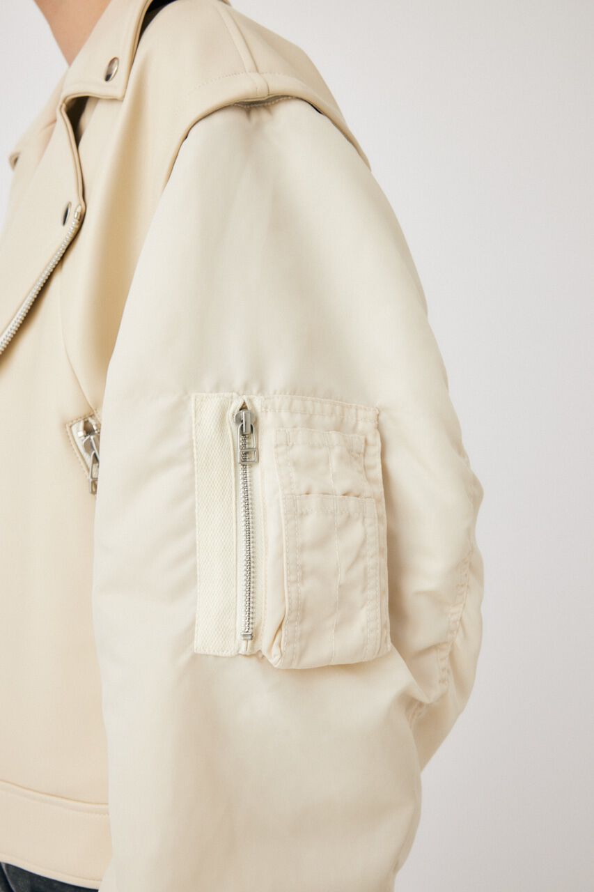 MOUSSY「FAUX LEATHER DETACHABLE ジャケット」|その他|