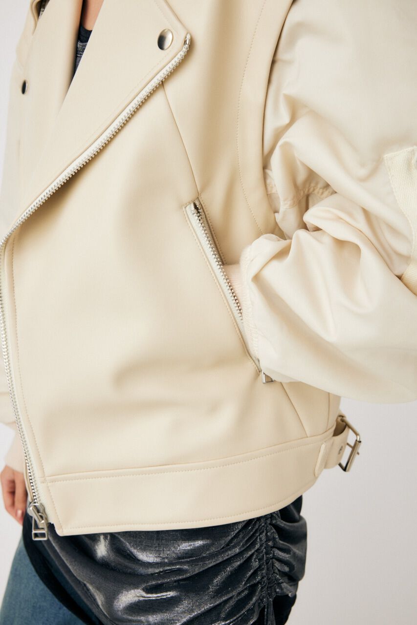 MOUSSY「FAUX LEATHER DETACHABLE ジャケット」|その他|