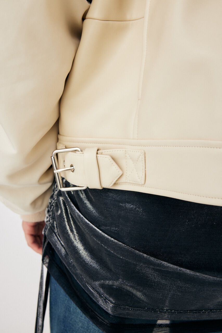 MOUSSY「FAUX LEATHER DETACHABLE ジャケット」|その他|