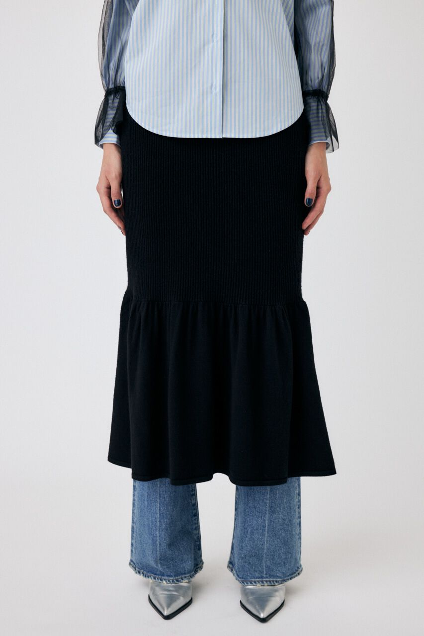 MOUSSY「SWITCHING RIB KNIT スカート」|スカート|