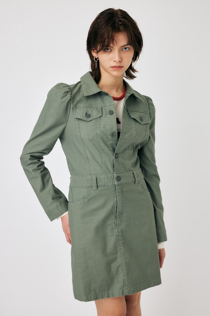 MOUSSY「PUFF SLEEVE MINI ドレス」|ワンピース|