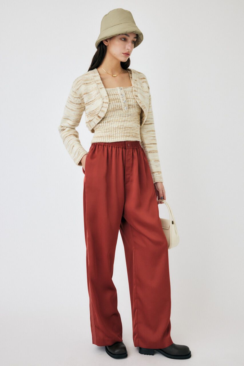 MOUSSY「SATIN  LINE パンツ」|その他|L/BRN1