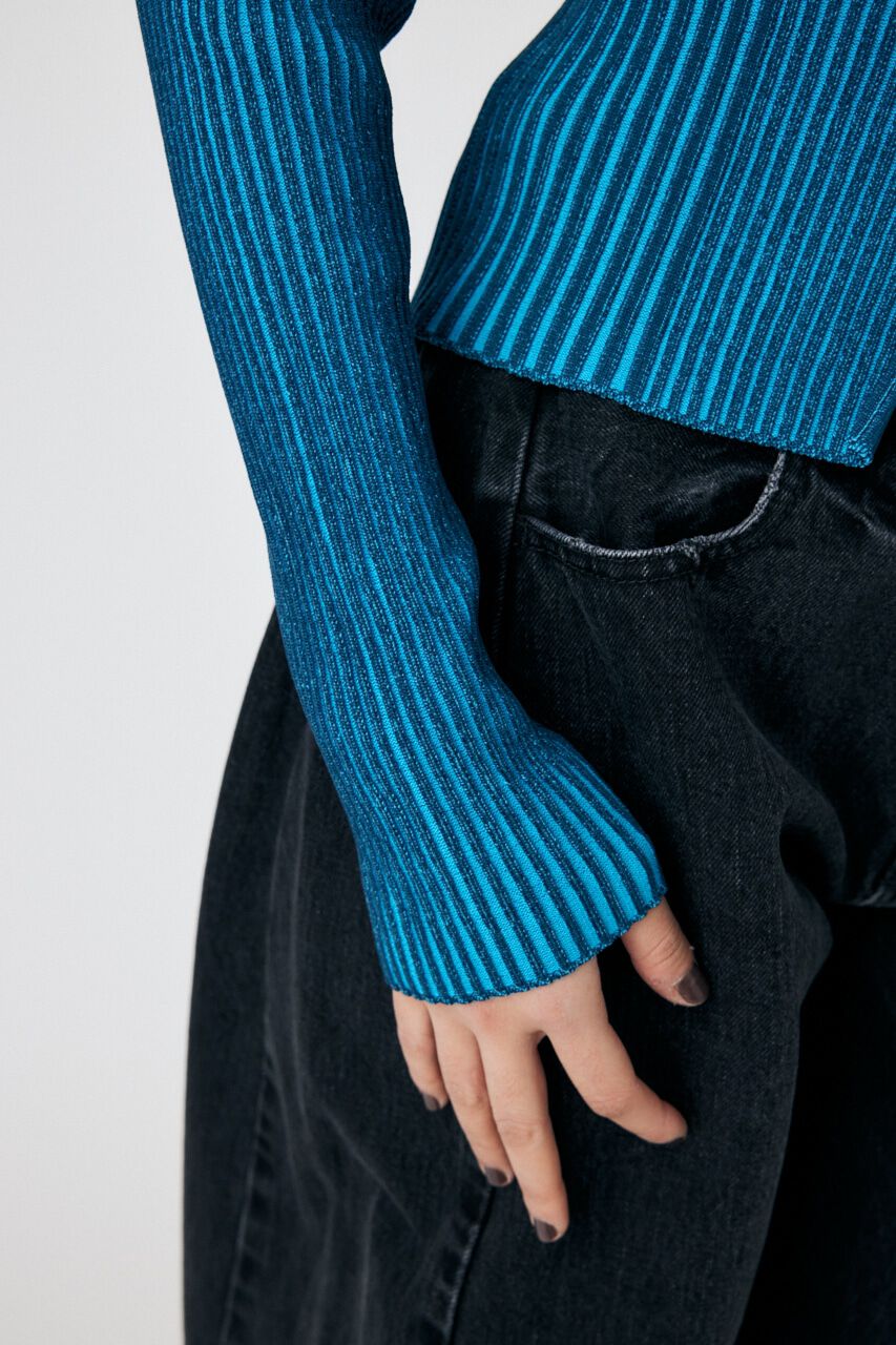 MOUSSY「ZIP UP RIB トップス」|ニット・セーター|
