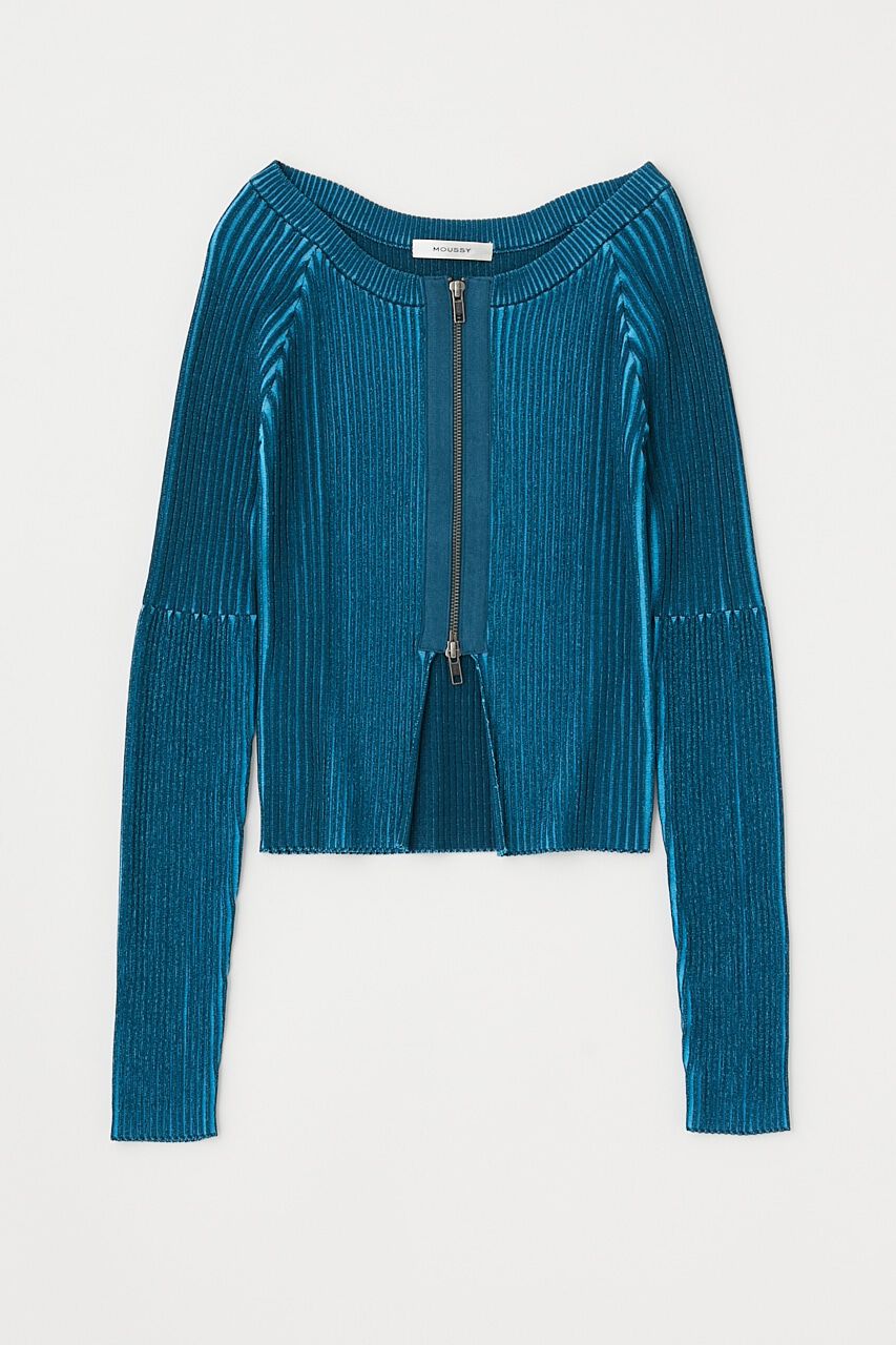 MOUSSY「ZIP UP RIB トップス」|ニット・セーター|