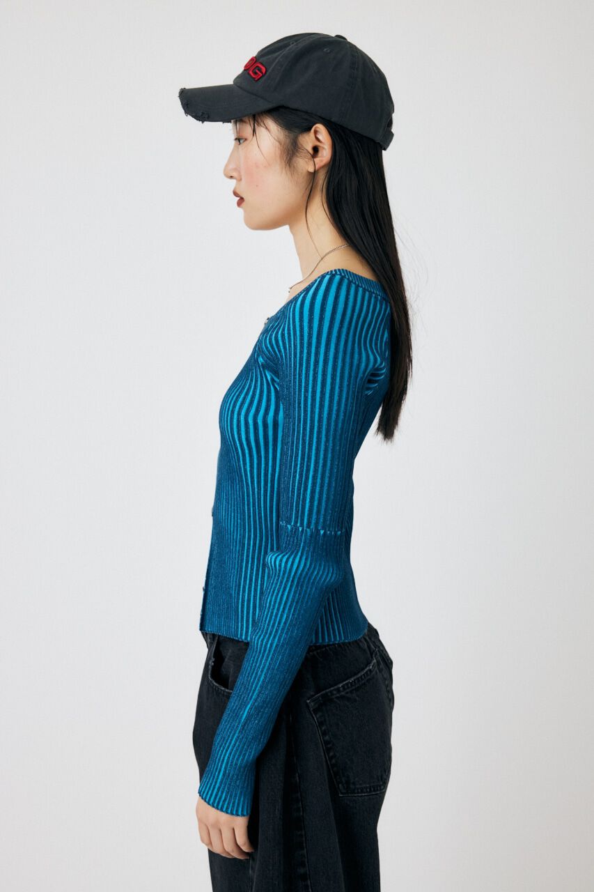 MOUSSY「ZIP UP RIB トップス」|ニット・セーター|