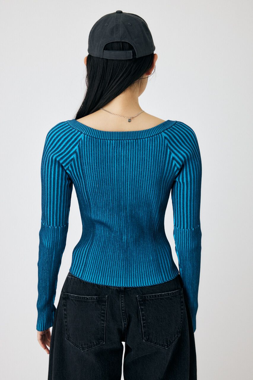 MOUSSY「ZIP UP RIB トップス」|ニット・セーター|