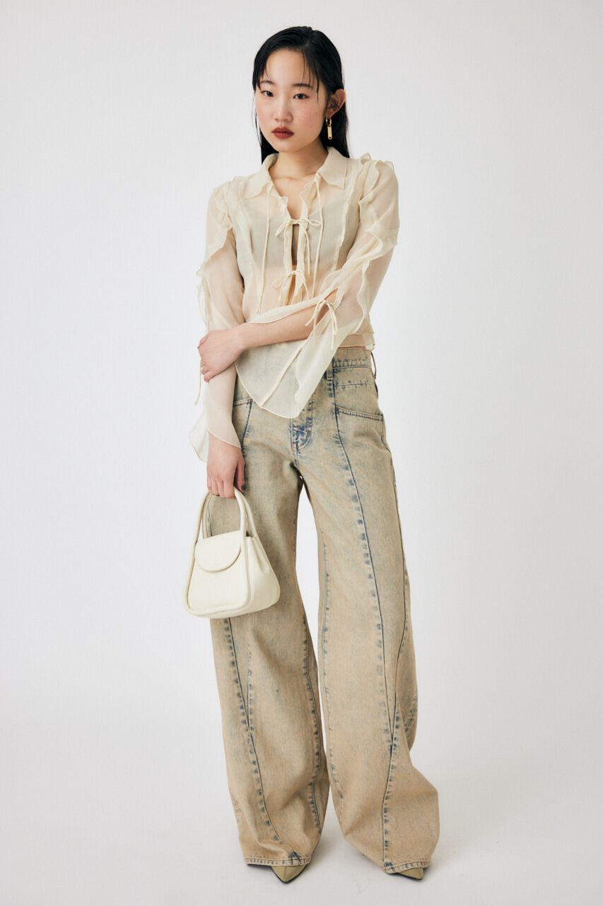 MOUSSY「CHIFFON MELLOW ブラウス」|シャツ・ブラウス|