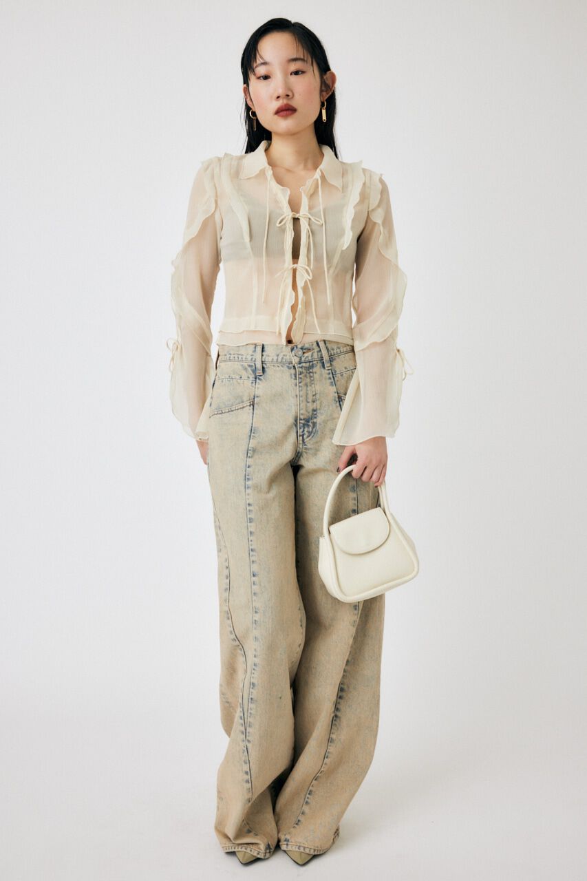 MOUSSY「CHIFFON MELLOW ブラウス」|シャツ・ブラウス|