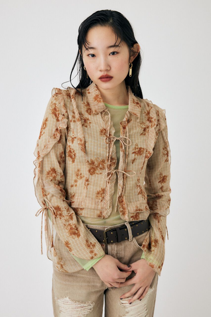 MOUSSY「CHIFFON MELLOW ブラウス」|シャツ・ブラウス|