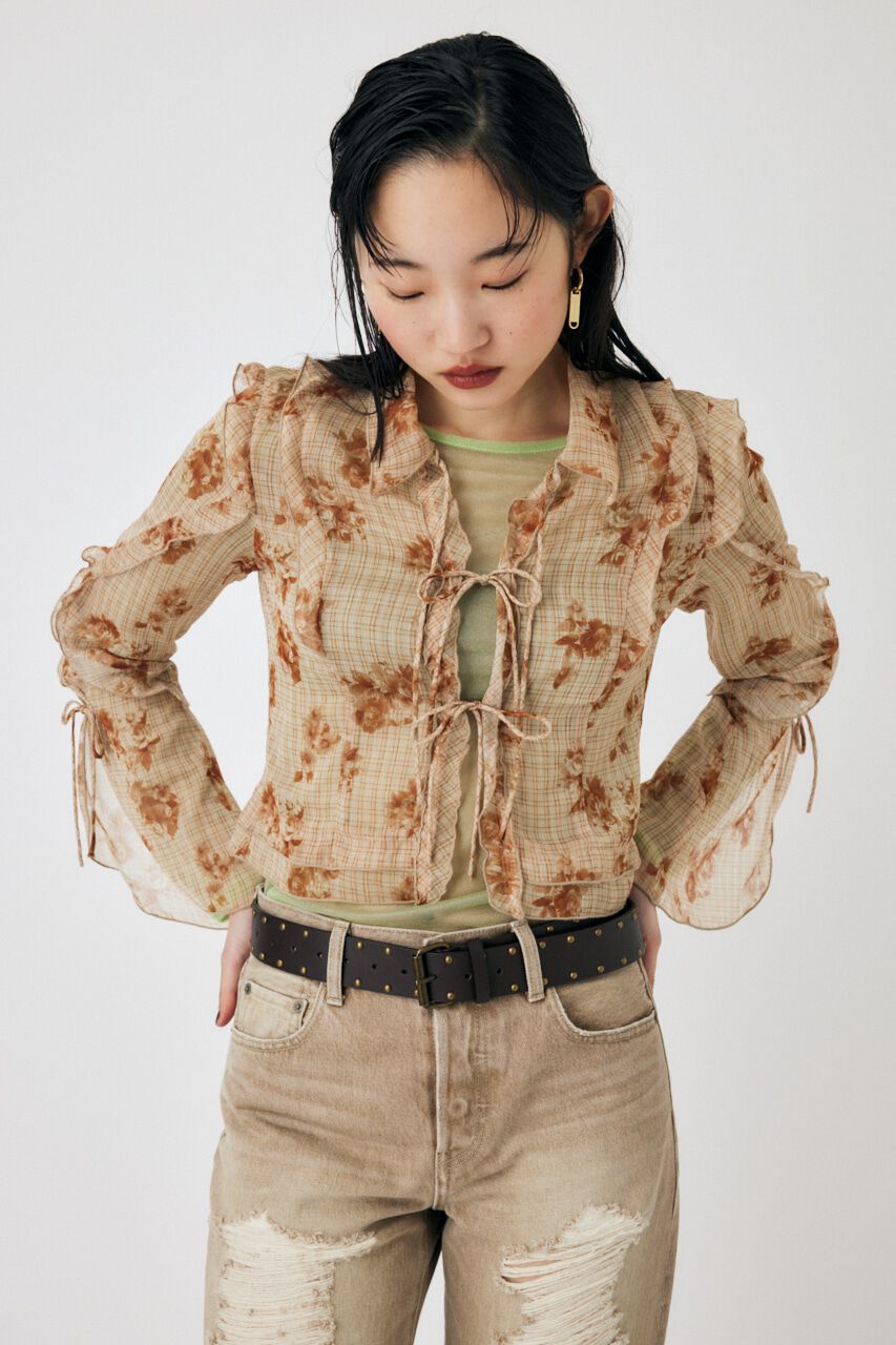 MOUSSY「CHIFFON MELLOW ブラウス」|シャツ・ブラウス|