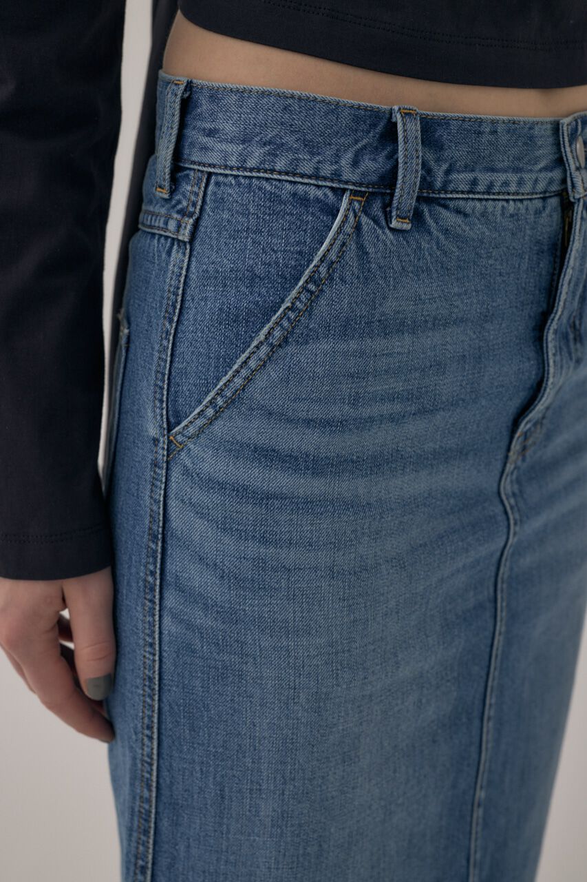 MOUSSY「オーガニックコットンデニムローライズデニムスカート」|スカート|