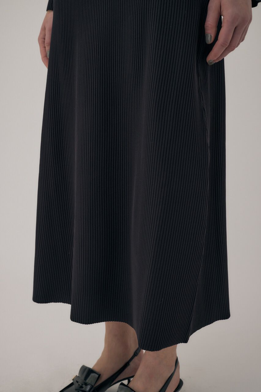 MOUSSY「リサイクルポリエステル使用オープンショルダーニットドレス」|ワンピース|