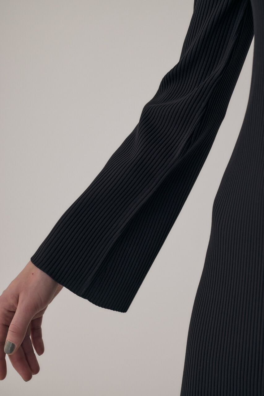 MOUSSY「リサイクルポリエステル使用オープンショルダーニットドレス」|ワンピース|