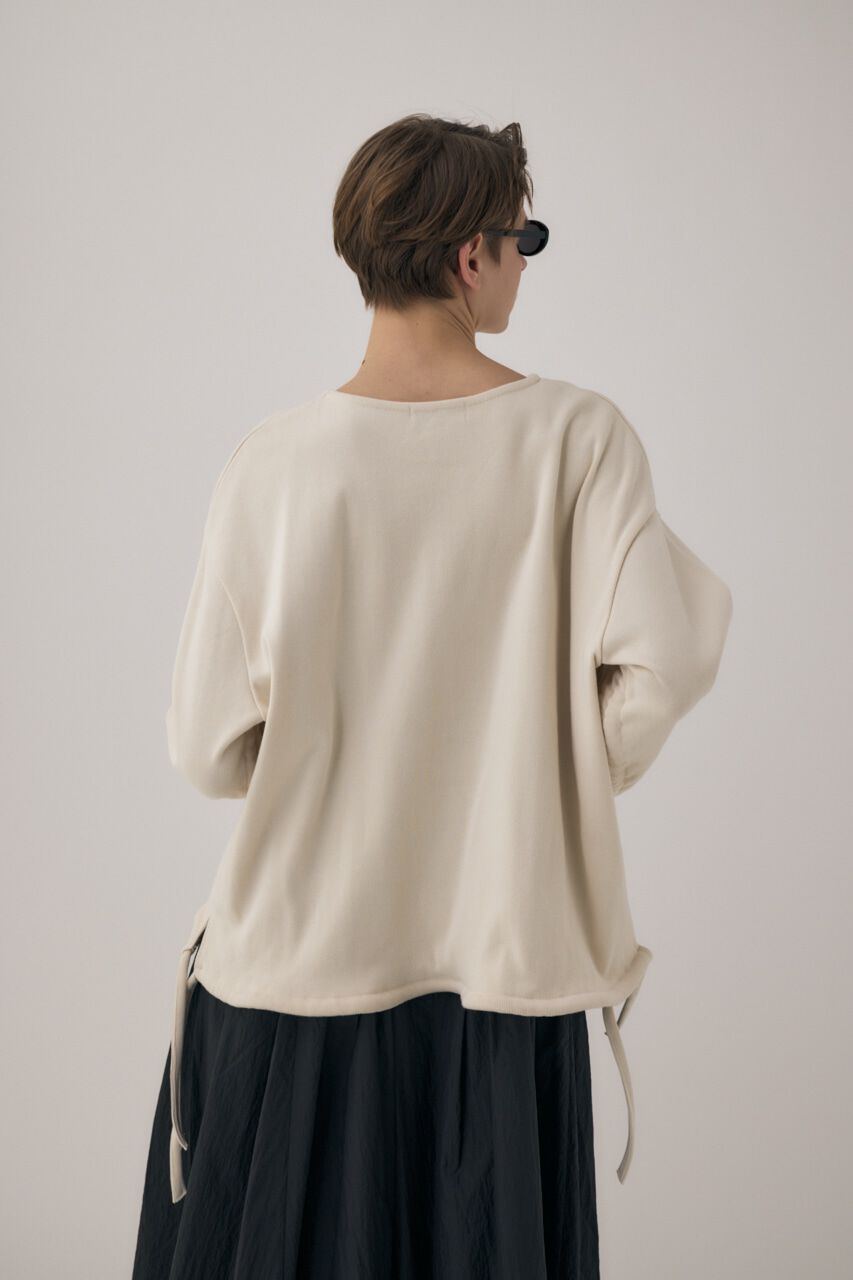 MOUSSY「ｵｰｶﾞﾆｯｸｺｯﾄﾝ使用の厚手ｶｯﾄｿｰ裾と袖を紐でｷﾞｬｻﾞｰ 」|Tシャツ・カットソー|