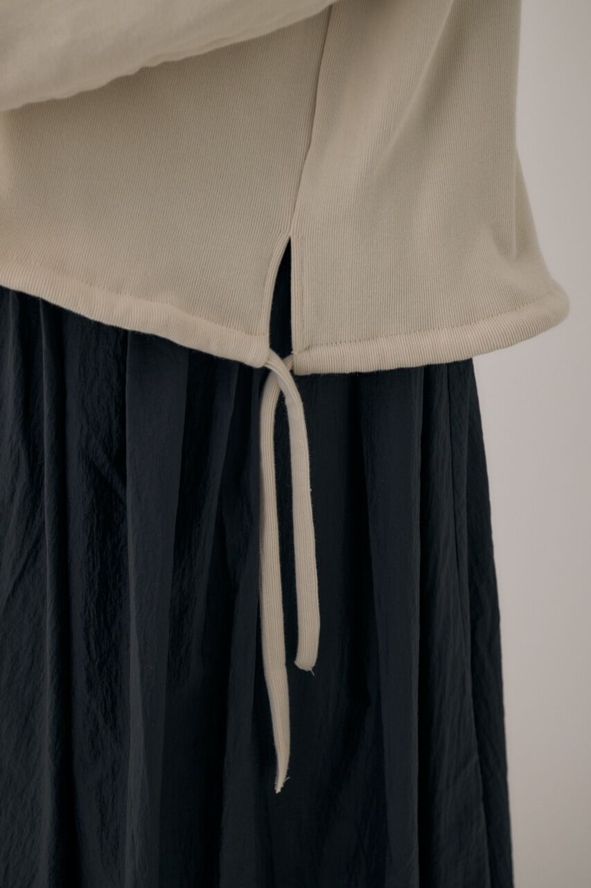 MOUSSY「ｵｰｶﾞﾆｯｸｺｯﾄﾝ使用の厚手ｶｯﾄｿｰ裾と袖を紐でｷﾞｬｻﾞｰ 」|Tシャツ・カットソー|