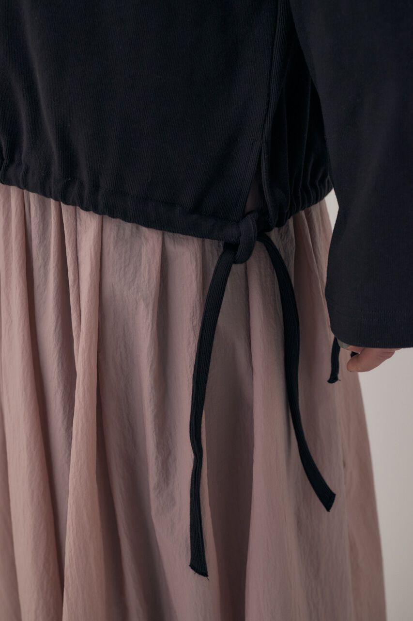 MOUSSY「ｵｰｶﾞﾆｯｸｺｯﾄﾝ使用の厚手ｶｯﾄｿｰ裾と袖を紐でｷﾞｬｻﾞｰ 」|Tシャツ・カットソー|