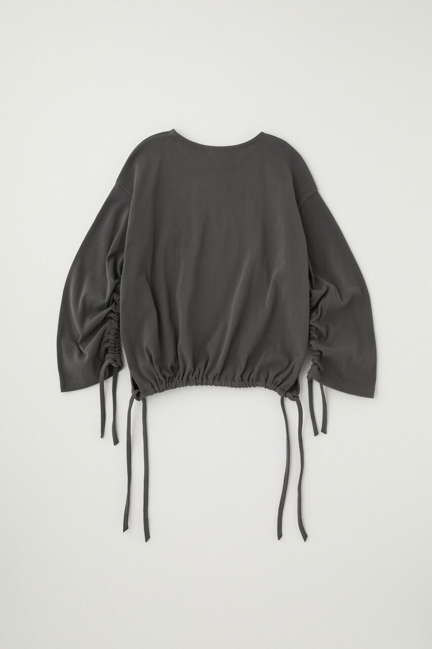 MOUSSY「ｵｰｶﾞﾆｯｸｺｯﾄﾝ使用の厚手ｶｯﾄｿｰ裾と袖を紐でｷﾞｬｻﾞｰ 」|Tシャツ・カットソー|