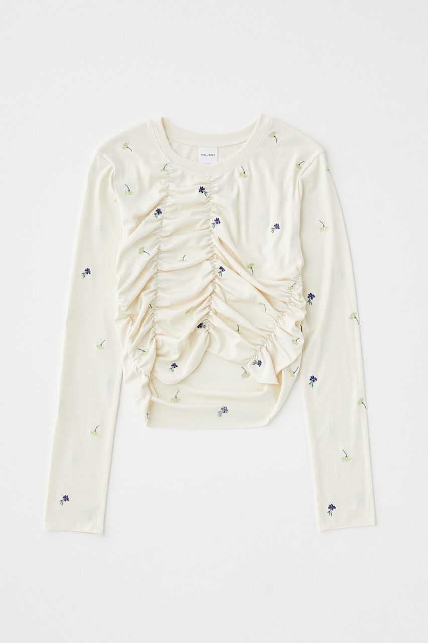 MOUSSY「FLORAL RANDOM GATHER LS Tシャツ」|Tシャツ・カットソー|O/WHT1