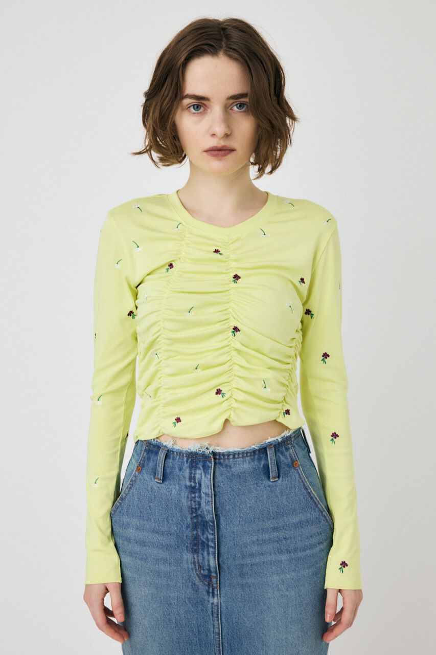 MOUSSY「FLORAL RANDOM GATHER LS Tシャツ」|Tシャツ・カットソー|