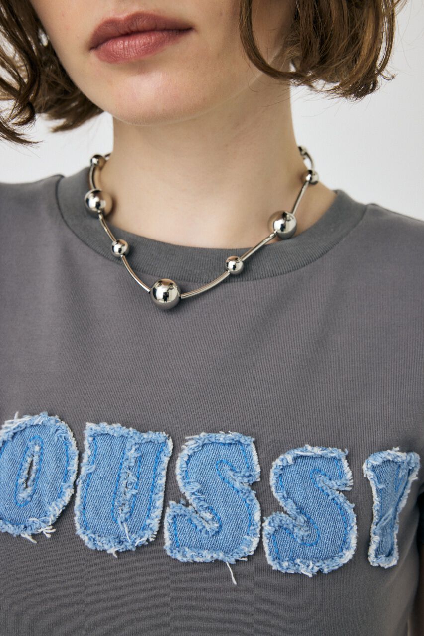 MOUSSY「PATCH DENIM MOUSSY TINY Tシャツ」|Tシャツ・カットソー|