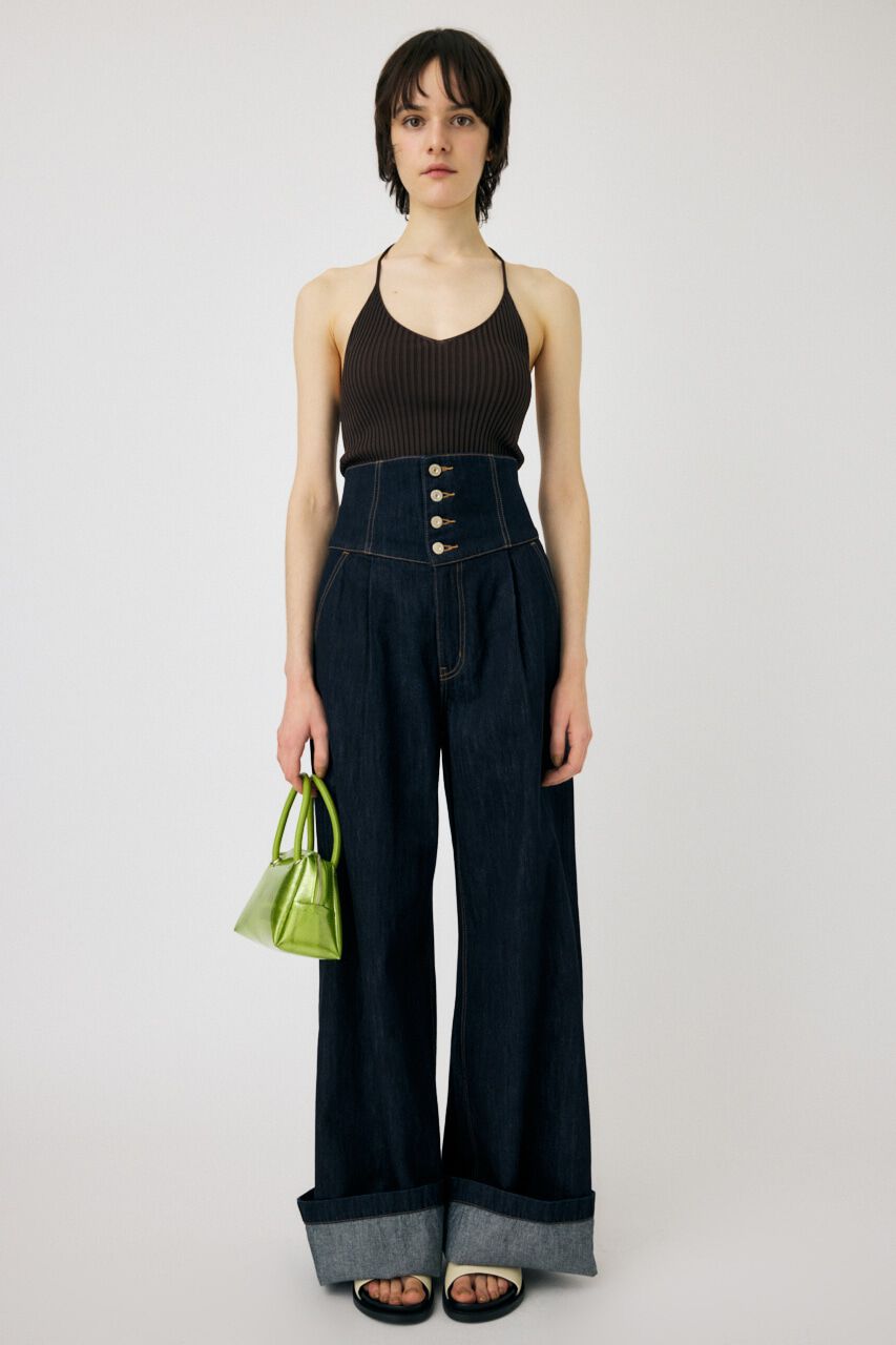 MOUSSY「CORSET DESIGN BAGGY」|デニム|