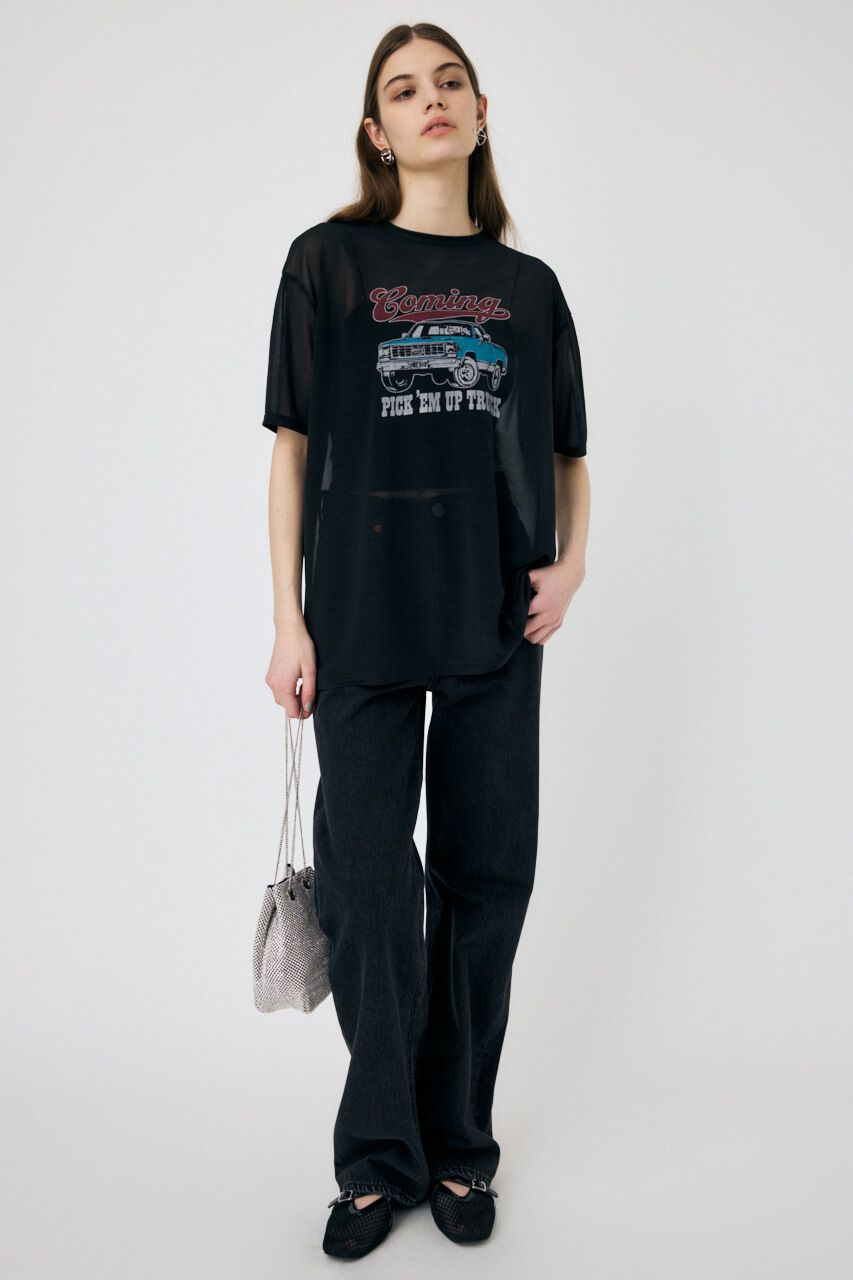 MOUSSY「AUTO SUPPLY SHEER Tシャツ」|Tシャツ・カットソー|