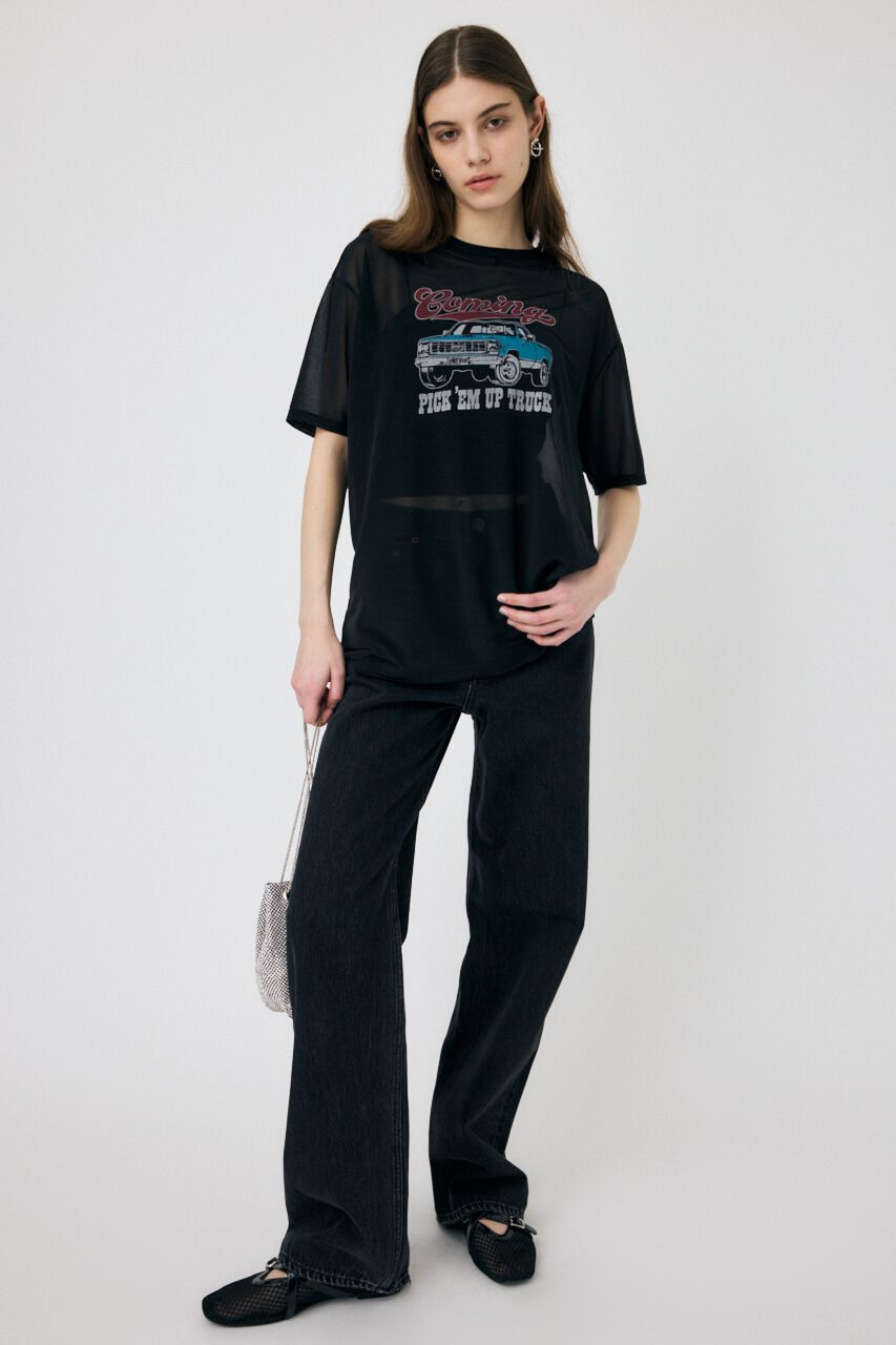 MOUSSY「AUTO SUPPLY SHEER Tシャツ」|Tシャツ・カットソー|