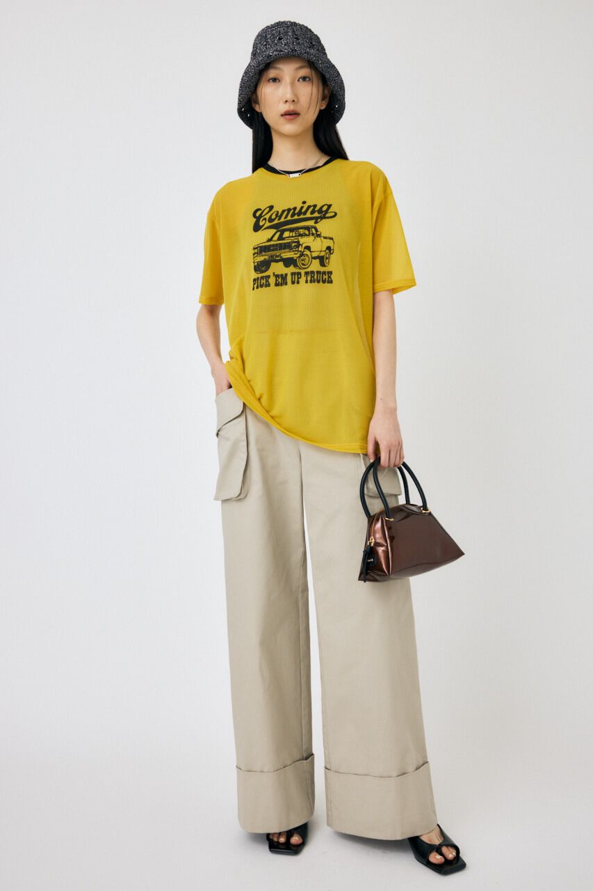 MOUSSY「AUTO SUPPLY SHEER Tシャツ」|Tシャツ・カットソー|
