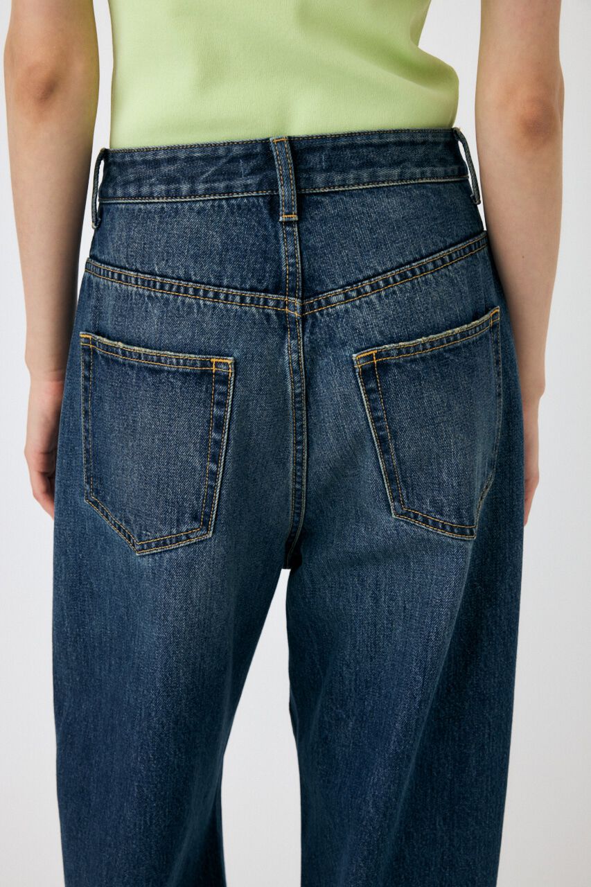 MOUSSY「OVER DYED CURVED バギー」|デニム|