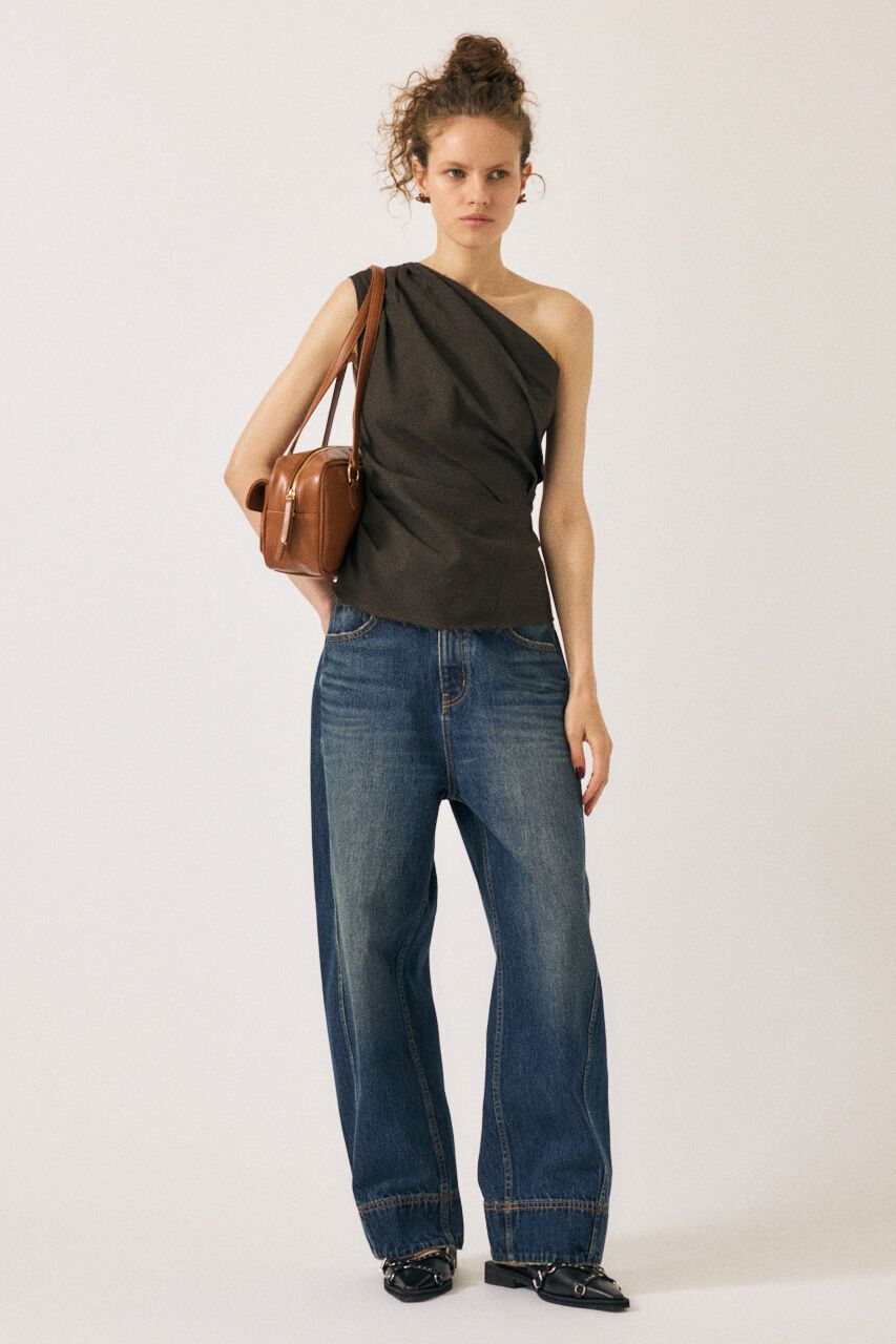 MOUSSY「OVER DYED CURVED バギー」|デニム|