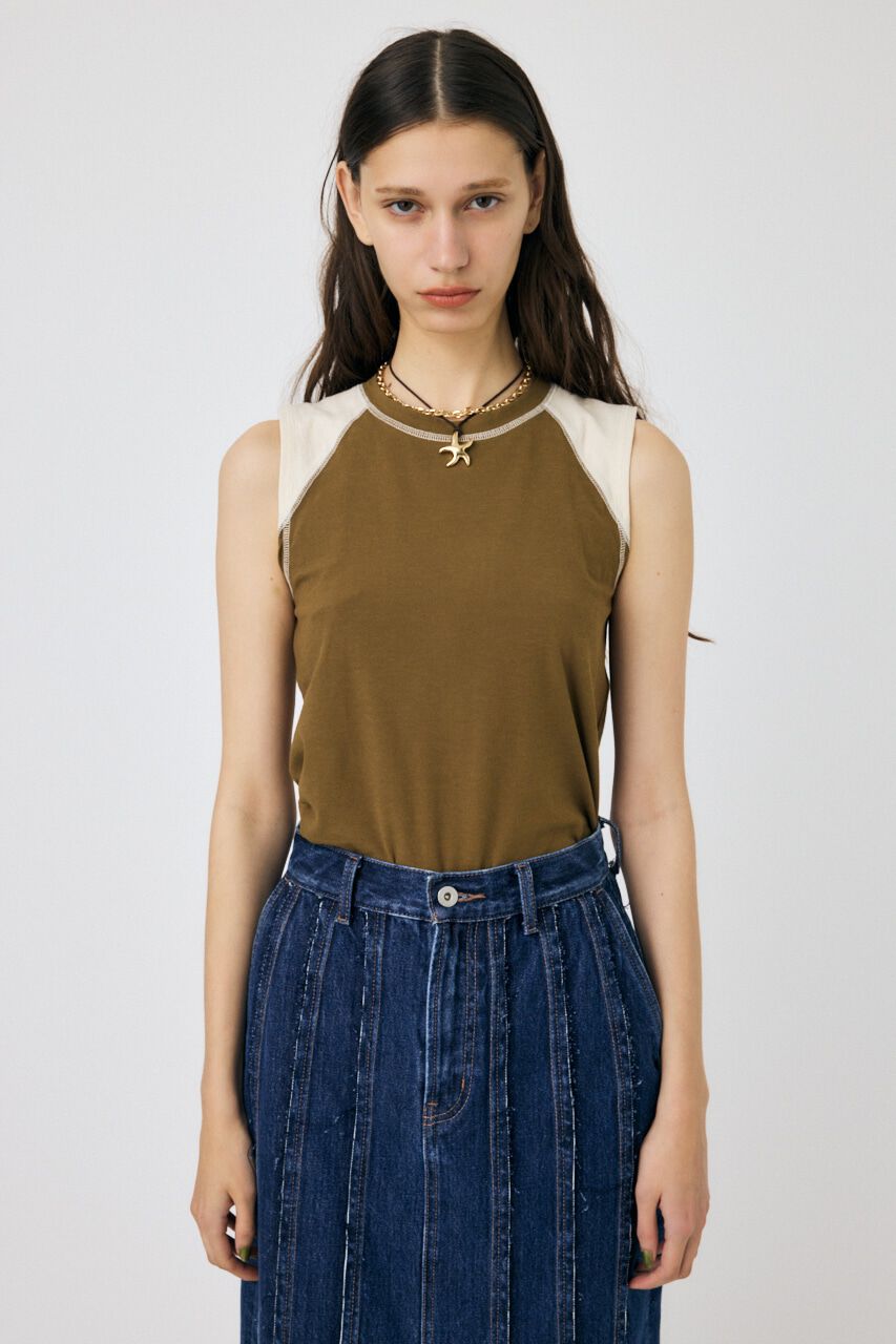 MOUSSY「SLEEVELESS RAGLAN Tシャツ」|その他|