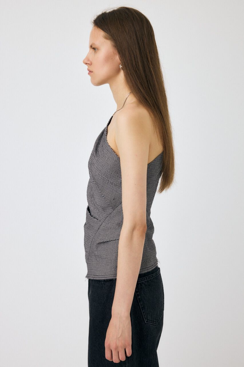 MOUSSY「PLAID ONE SHOULDER ブラウス」|その他|