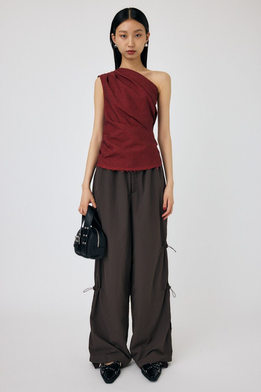 MOUSSY「PLAID ONE SHOULDER ブラウス」|その他|