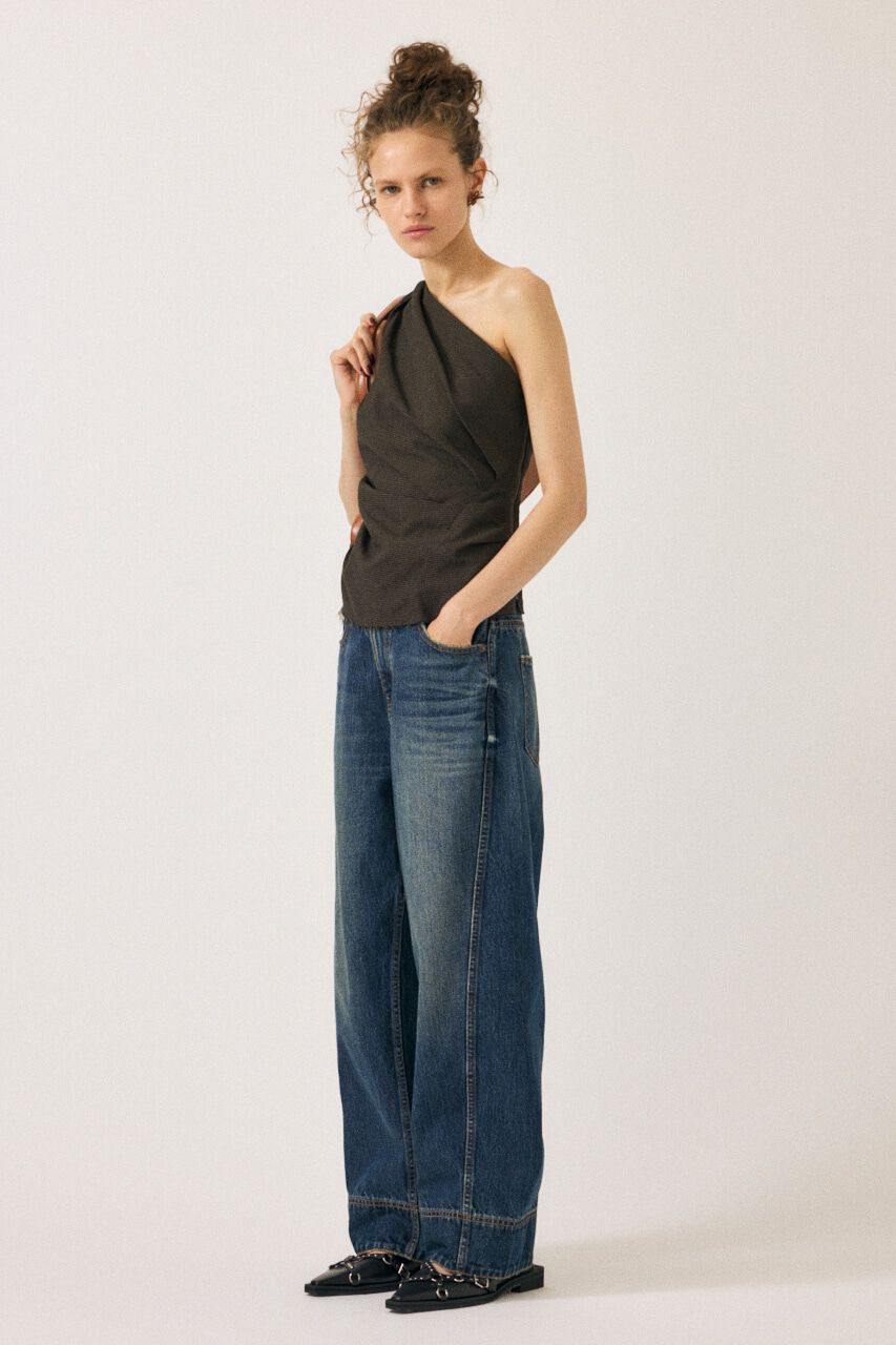 MOUSSY「PLAID ONE SHOULDER ブラウス」|その他|