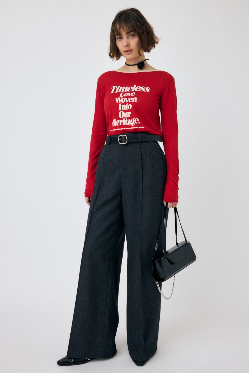 MOUSSY「SHEER LOGO ロングスリーブTシャツ」|Tシャツ・カットソー|