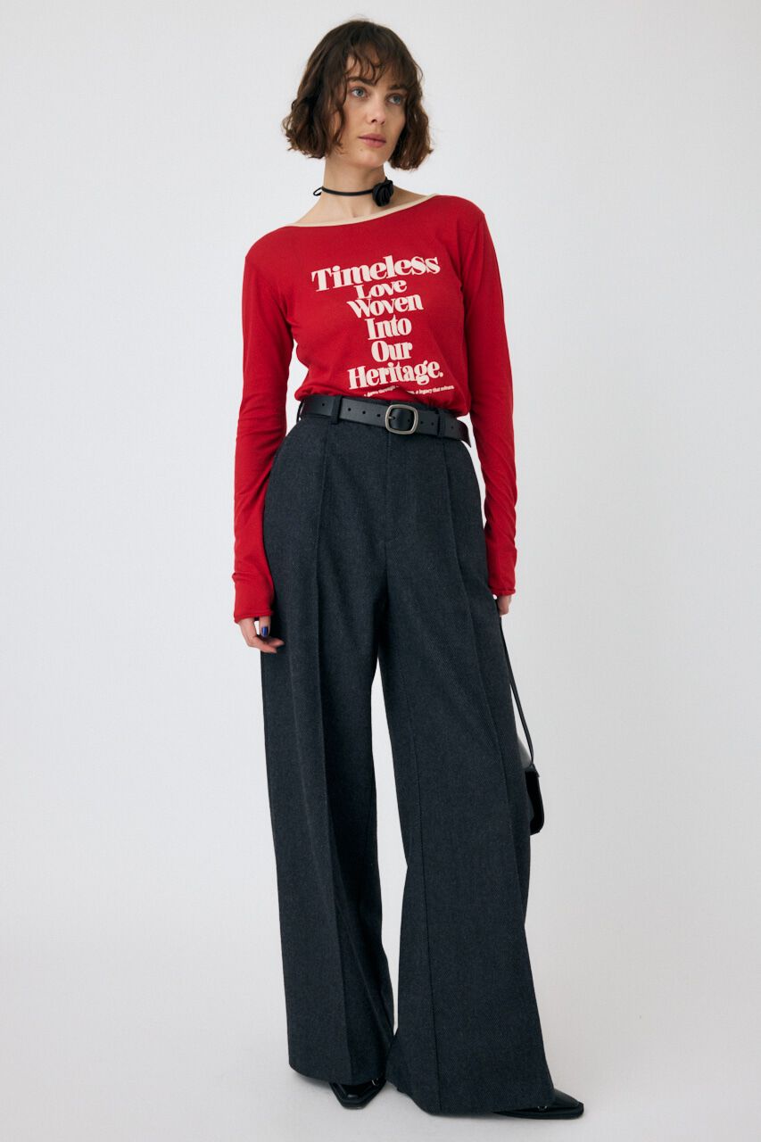 MOUSSY「SHEER LOGO ロングスリーブTシャツ」|Tシャツ・カットソー|