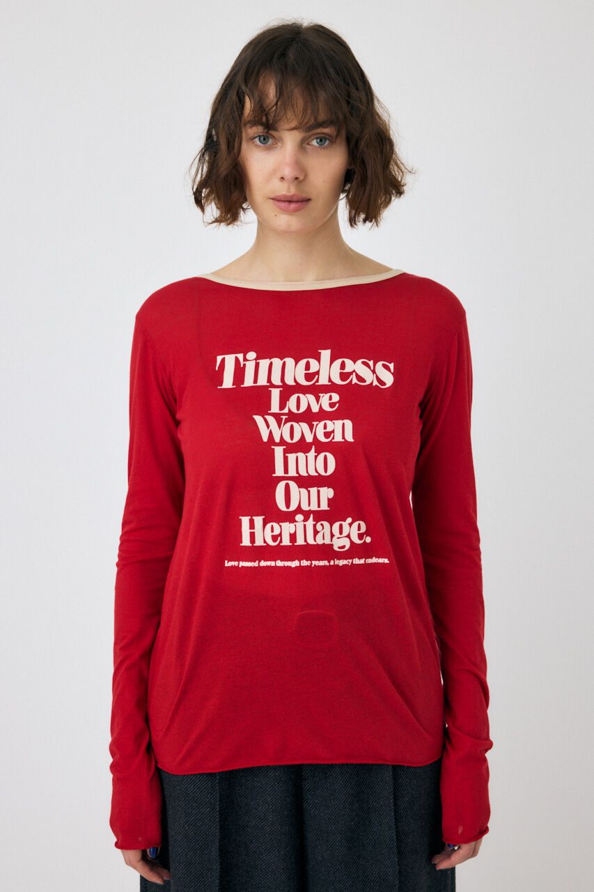 MOUSSY「SHEER LOGO ロングスリーブTシャツ」|Tシャツ・カットソー|