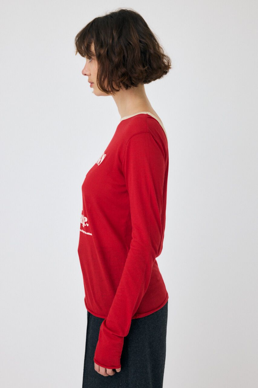 MOUSSY「SHEER LOGO ロングスリーブTシャツ」|Tシャツ・カットソー|