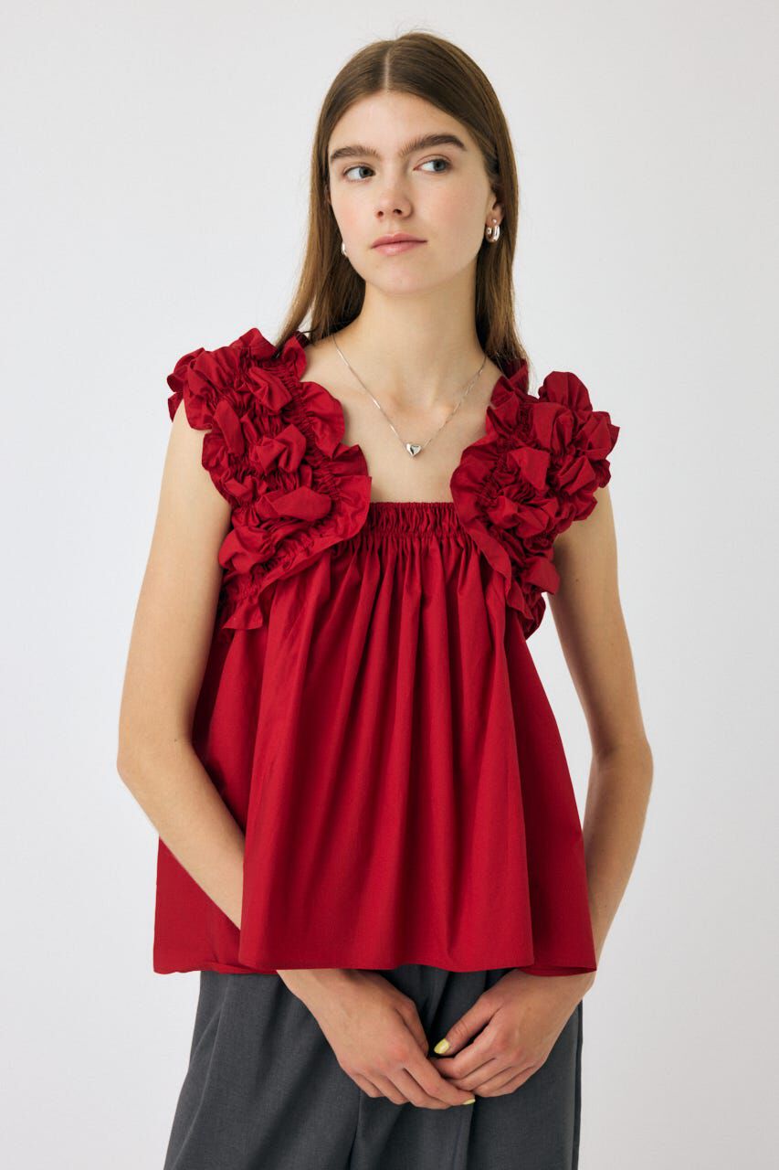 MOUSSY「SHOULDER FRILLS トップス」|その他|