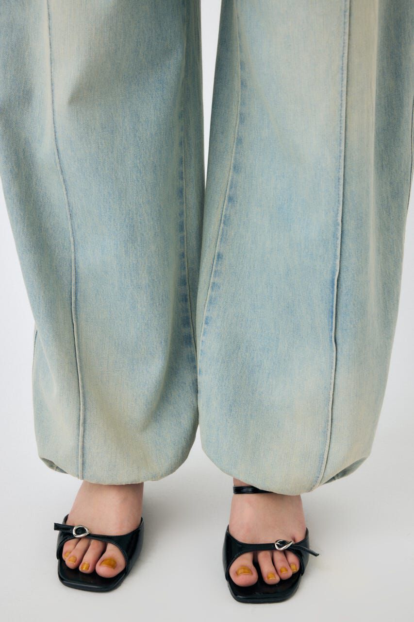 MOUSSY「PIN TUCK COCOON STRAIGHT」|デニム|