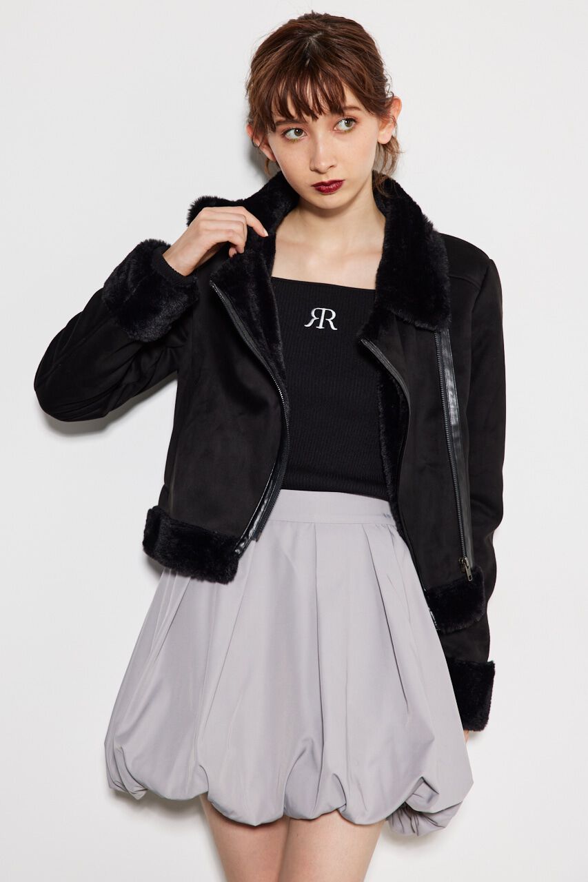 rienda「フェイクファーライダースムートンJK」|その他|